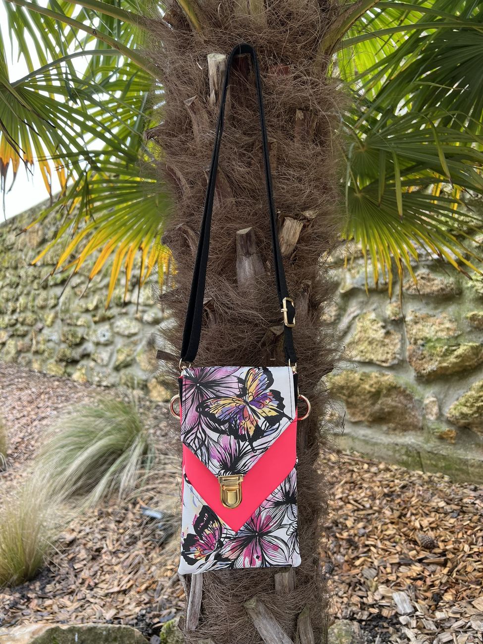 Pochette Padouk fleurie