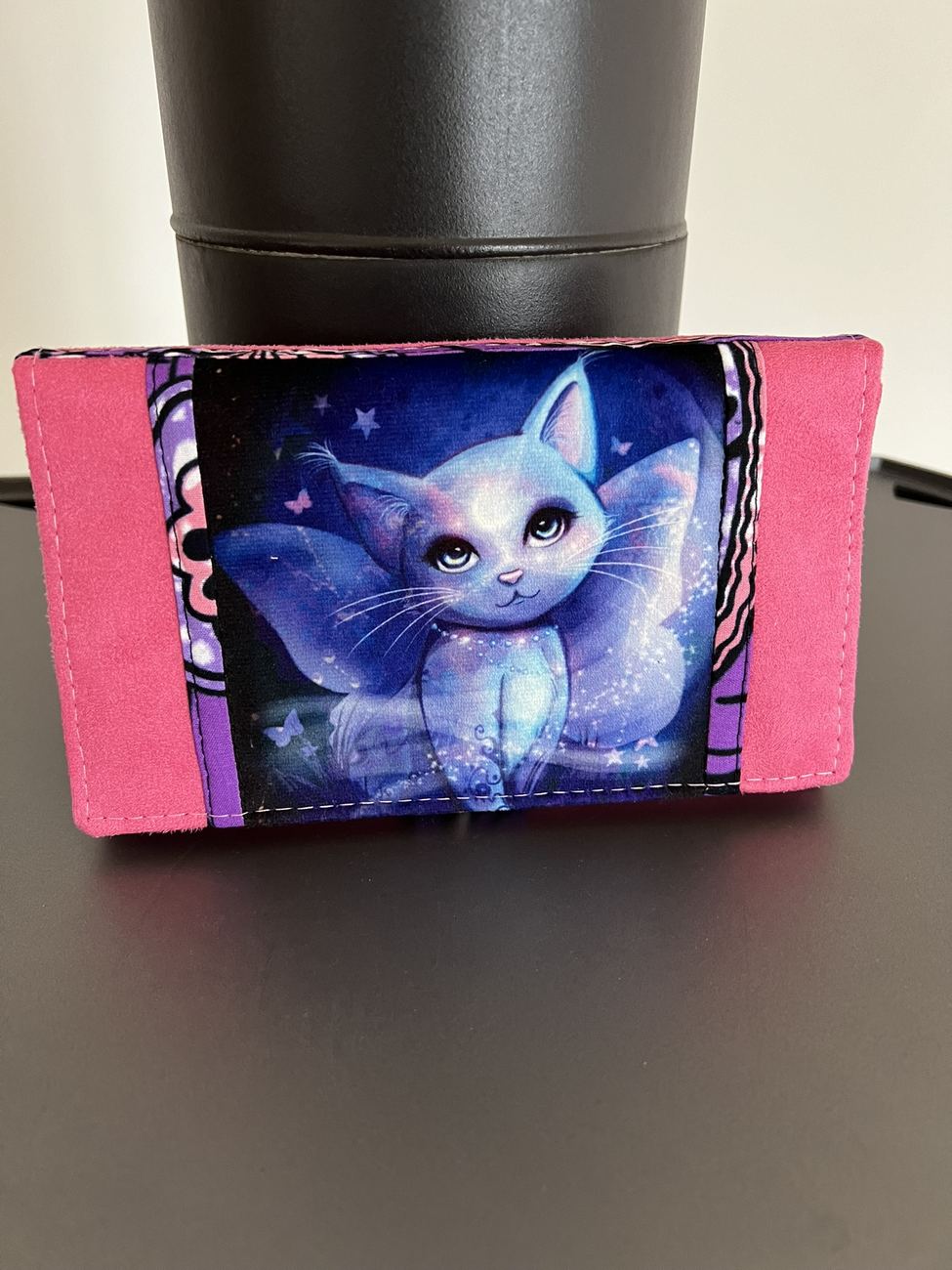 Portefeuille chat bleu