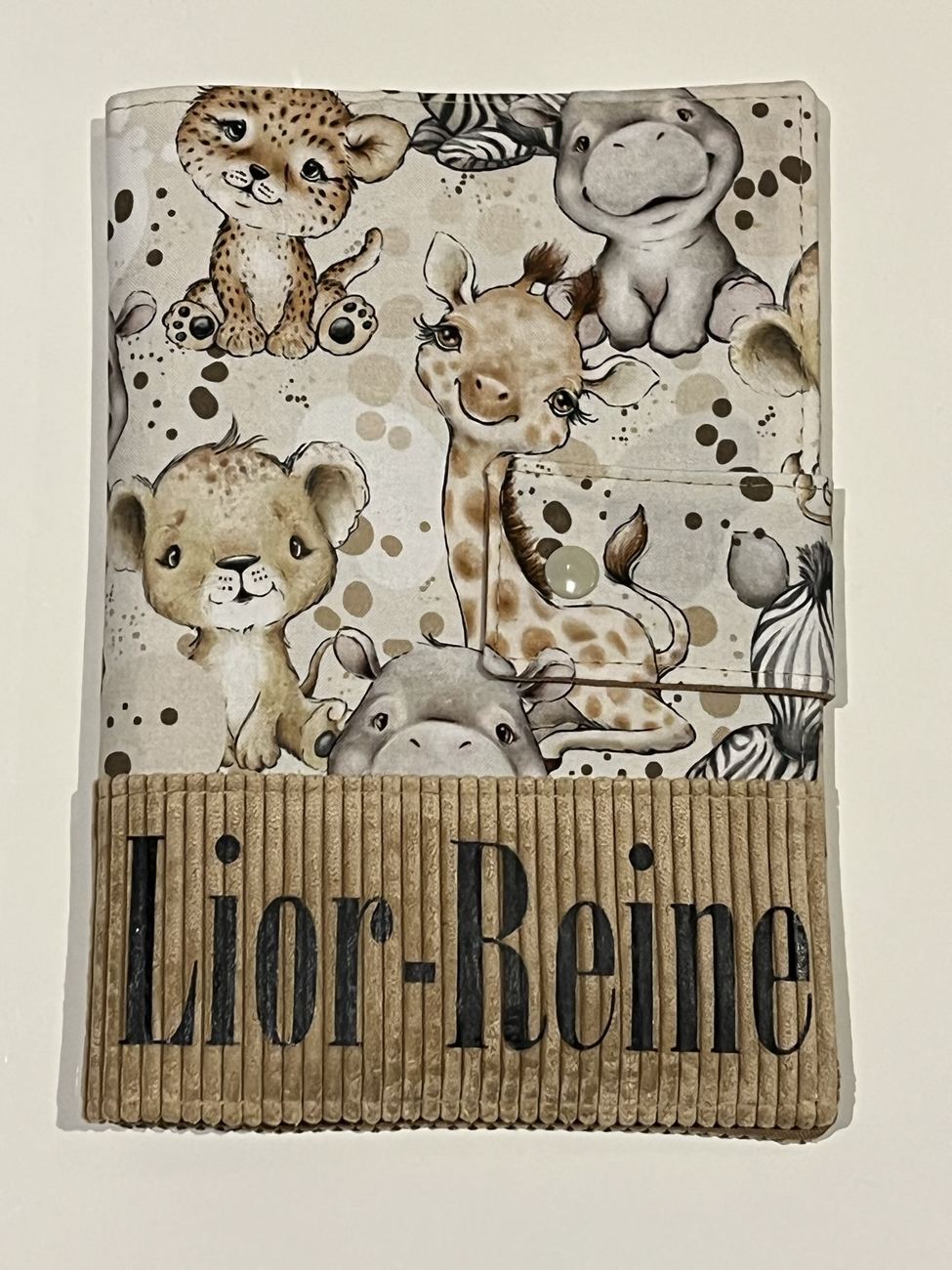 Protège-carnet de santé brodé, cadeau de naissance